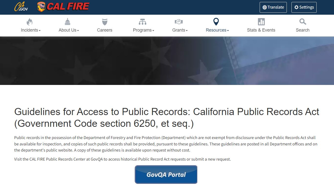 California Public Records Act